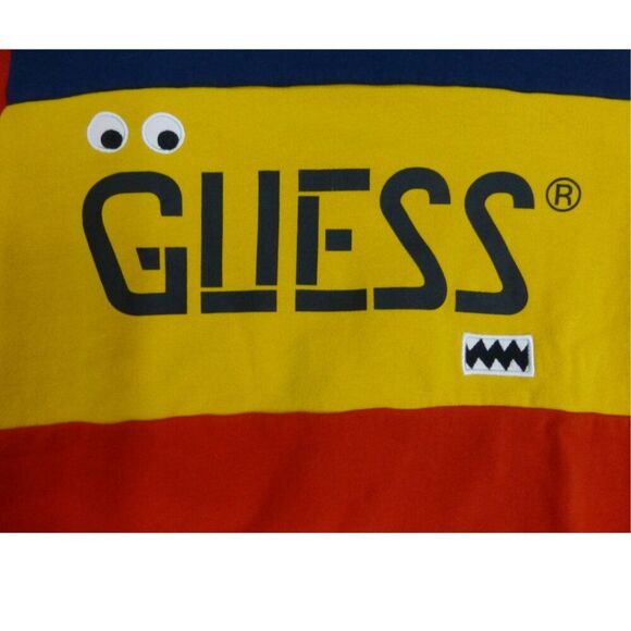 Guess X J Balvin Collab Limited Edition. Color Block Graphic Sweater - Picture 6 of 9